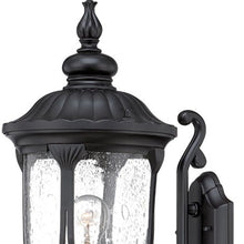 Load image into Gallery viewer, XL Cast Aluminum Glass Lantern Wall Light - Matte Black
