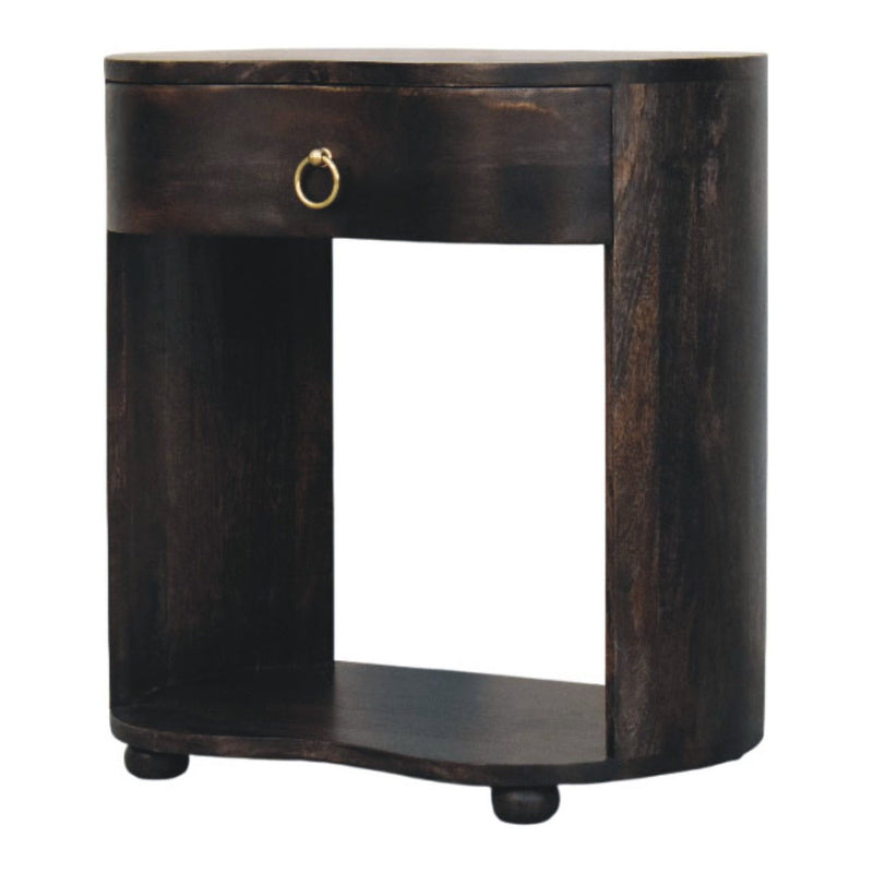 Solid Wood Two Drawer Nightstand (738175) - Brown