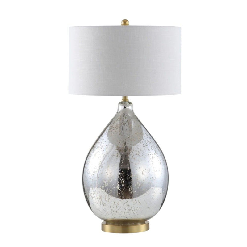 Novelty Table Lamp With Globe Shade - Silver