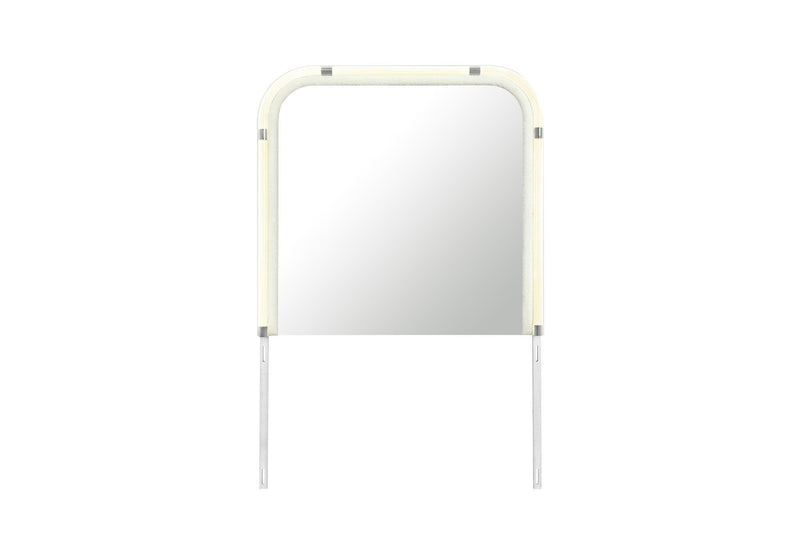 Wood Lighted Dresser Mount Floating Framed - Beige