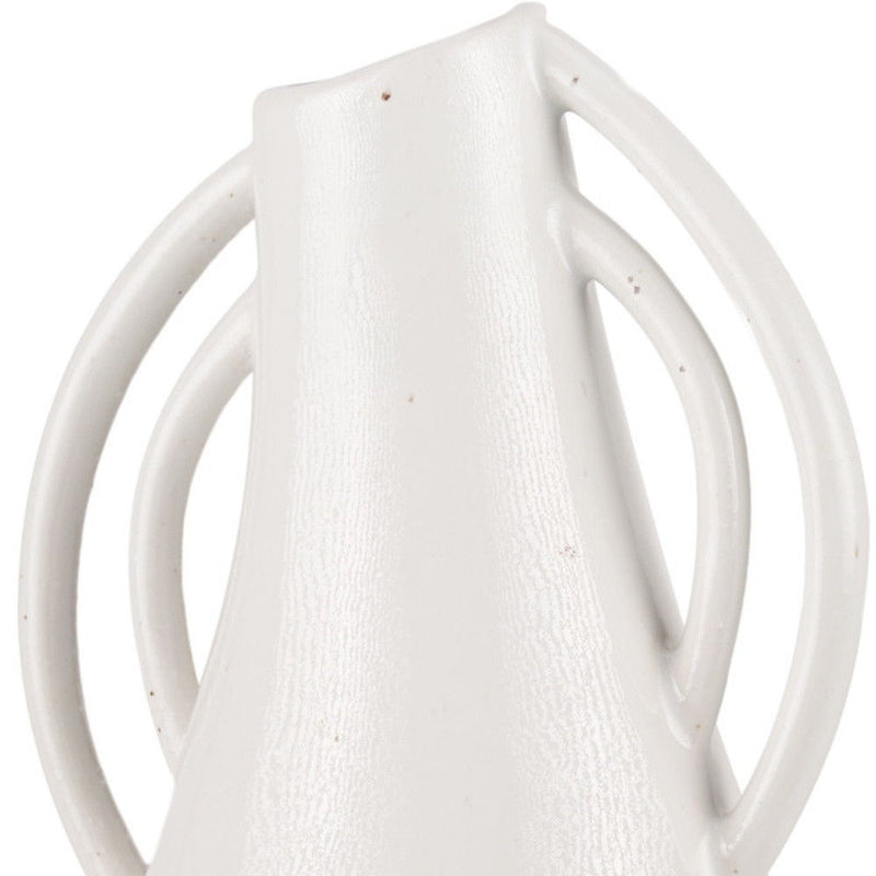 Speckle Amphora Table Vase - Off White