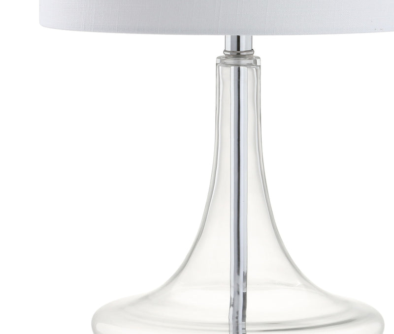 26" Novelty Table Lamps With Drum Shades (Set of 2) - Clear