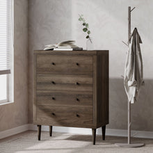 Load image into Gallery viewer, Farhart - Mid Century Modern 4 Drawer Dresser - Walnut
