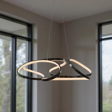 Load image into Gallery viewer, 32'' Metal LED Dimmable Chandelier - Silver
