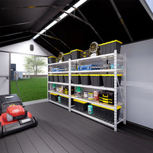 Load image into Gallery viewer, 8 Ft. W X 12 Ft. D Plastic Storage Shed With Floor - Black / Gray
