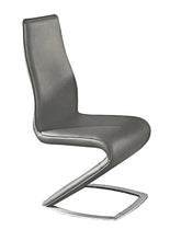 Load image into Gallery viewer, Dining Side Chairs Upholstered Faux Leather (Set of 2) - Silver / Gray
