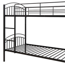 Load image into Gallery viewer, Twin Over Twin Metal Bunk Bed,Divided into Two Beds(Black){OLD SKU:MF280424AAB}
