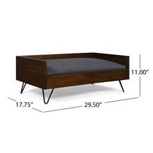 Load image into Gallery viewer, Dog Bed With Sleek Hairpin Legs - Reclaimed Oak / Iron
