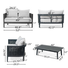 Load image into Gallery viewer, Outdoor Seating Group With Cushions And Coffee Table
