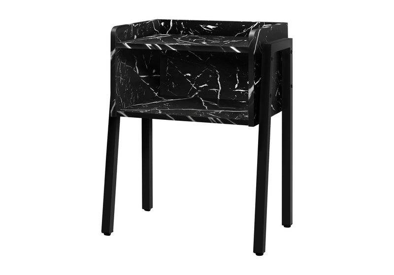 23" End Table With Shelf - Black