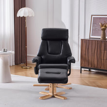 Load image into Gallery viewer, Upholstered Heated Massage 360° Swivel Accent Chair With Ottoman
