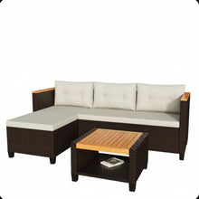 Load image into Gallery viewer, L-Shaped Patio Set With Cushions And Storage Table
