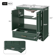 Load image into Gallery viewer, Bathroom Vanity With Sink, Cabinet &amp; 2 Soft Closing Doors &amp; Adjustable Shelf
