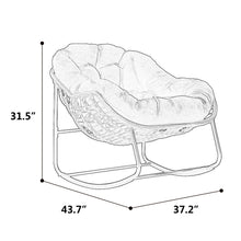 Load image into Gallery viewer, Indoor / Outdoor Oversized Wicker Egg Rocker Chair - Light Green
