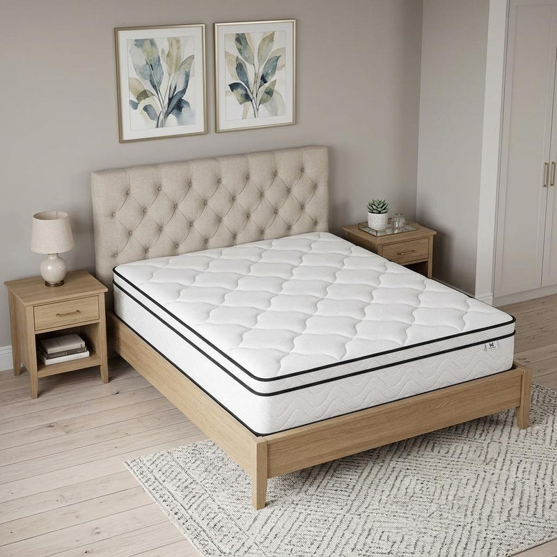 Gel Memory Foam Medium Chevron Hybrid Mattress (751385) - Full Double
