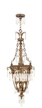 Load image into Gallery viewer, 48" Four Light Metal Dimmable Chandelier With Shades - Gold / Clear
