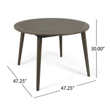 Load image into Gallery viewer, Round Outdoor Patio Table With Slatted Top - Gray

