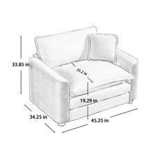 Load image into Gallery viewer, Modern Classic Fabric Single Chair Deep Seat Sofa With Pillow

