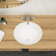 Load image into Gallery viewer, Elegant Ceramic Oval Undermount Bathroom Sink With Overflow
