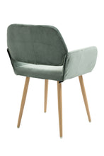 Load image into Gallery viewer, Upholstered Velvet Open Back Dining Chair - Green
