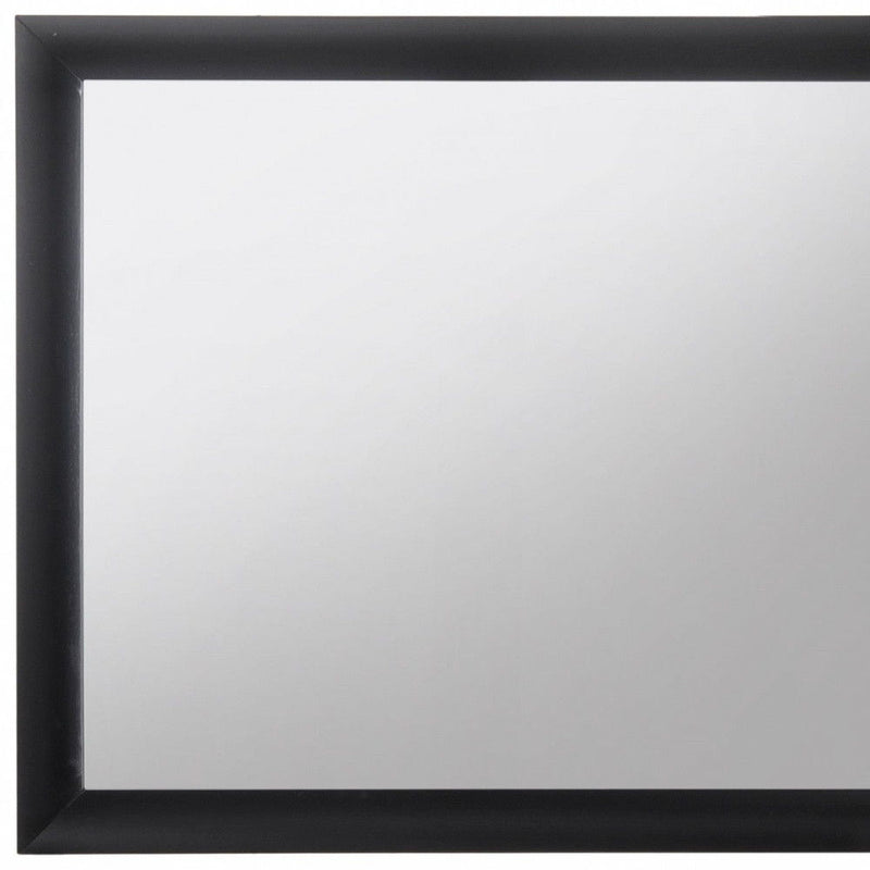 35" Square Framed Mounted Dresser Mirror - Black