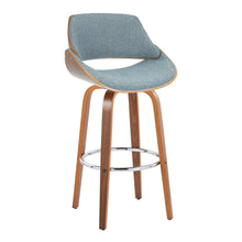 Load image into Gallery viewer, Fabrizzi - Mid Century Modern Fixed Height Barstool With Swivel With Round Footrest (Set of 2)
