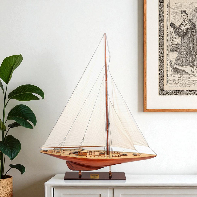 Hand Painted Boat (401991) - Brown