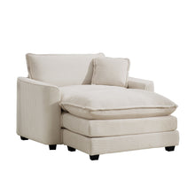 Load image into Gallery viewer, Classic Modern Comfortable Single Chair Deep Seat Sofa With Footstool

