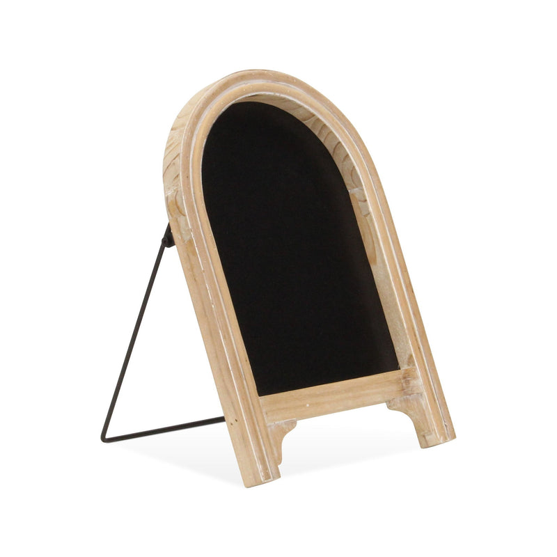 12" Wood Tabletop Easel Chalk Board - Natural