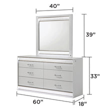 Load image into Gallery viewer, Glam - 6 Drawer Dresser &amp; LED Lighting (Includes Dresser Only) - White
