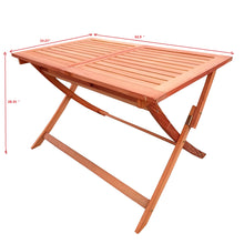 Load image into Gallery viewer, Foldable Patio Dining Set With 1 Dining Table, Indoor And Outdoor Use, Solid Wood - Teak
