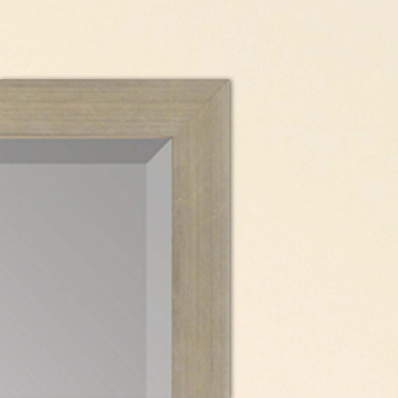 51" Wood Accent Mirror - Silver