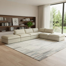 Load image into Gallery viewer, 160" 2 Piece Living Room Set Blend Modular Sofa With Ottoman Storage - Khaki
