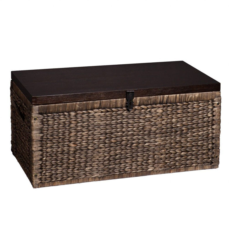 Wicker With Iron Coffee Table - Brown