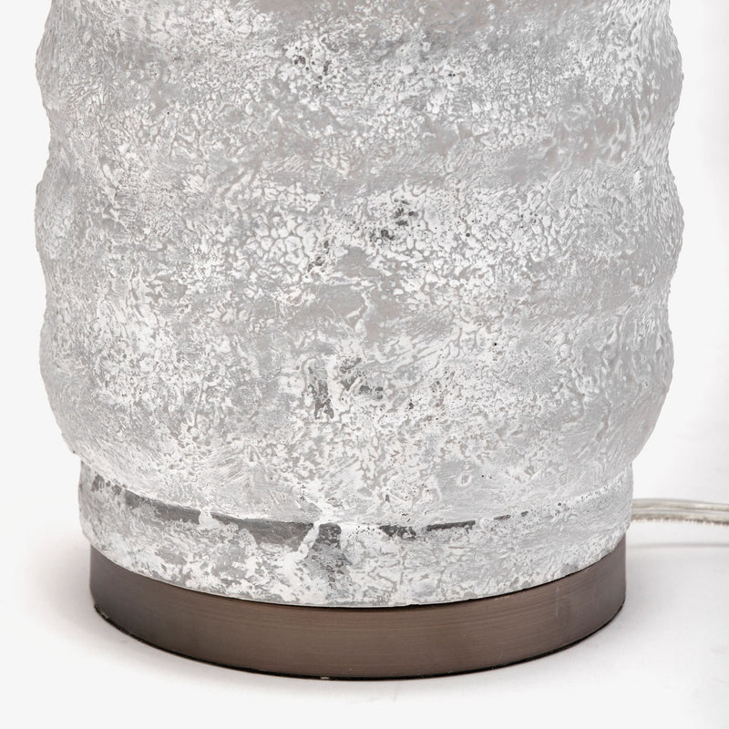 Lamp Base LED With Beige Shade - Gray
