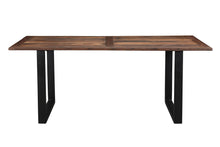 Load image into Gallery viewer, 78" Solid Wood Sled Base Dining Table - Dark Brown
