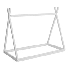 Load image into Gallery viewer, Wood Tent Bed For Kids, Montessori Style Low - Floor Bed, House-Shape Tent Bed Frame
