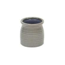 Load image into Gallery viewer, Striped Round Pot Planter (487473) - Gray
