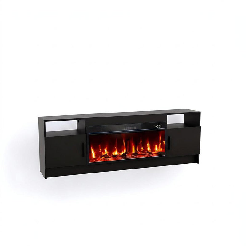 Fireplace TV Stand With Fireplace (734204) - Black