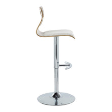 Load image into Gallery viewer, Folia - Contemporary Adjustable Barstool With Swivel With Rounded T Footrest (Set of 2)

