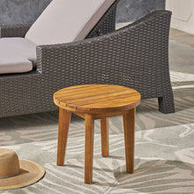 Load image into Gallery viewer, Outdoor Acacia Wood Side Table With Weather Resistance
