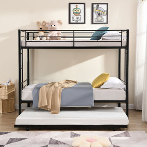 METAL Bunk Bed with trundle  Black