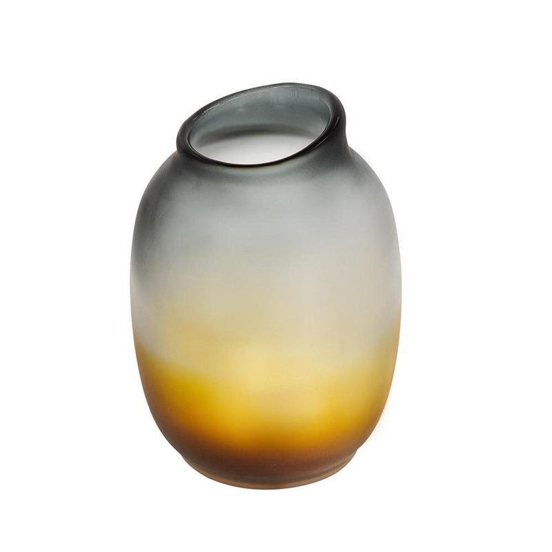 Ombre Round Table Vase (574234) - Charcoal / Orange