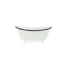 Load image into Gallery viewer, Fabric Hand Painted Decorative Tub Tabletop Sculpture - White

