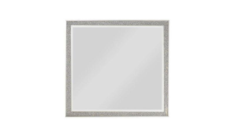 36" Framed Mounted Dresser Mirror Square - Silver