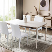 Load image into Gallery viewer, Upholstered Faux Leather Dining Room Side Chairs (Set of 4) - White
