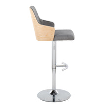 Load image into Gallery viewer, Stella - Contemporary Adjustable Barstool Stool With Swivel &amp; Rounded T Footrest (Set of 2)
