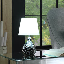 Load image into Gallery viewer, Table Lamp With White Globe Shade - Black
