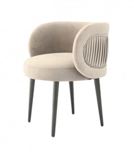 Load image into Gallery viewer, Velvet And Black Solid Color Arm Chair - Gray

