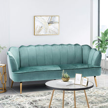 Load image into Gallery viewer, Modern Glam 3 Seater Sofa With Velvet Texture

